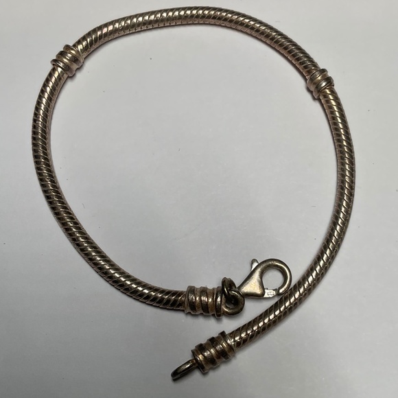 Sterling Silver Snake ๐ Chain Bracelet. 7.5 inches long - Picture 2 of 5